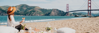 Sf Gat bridge view beach picnic
